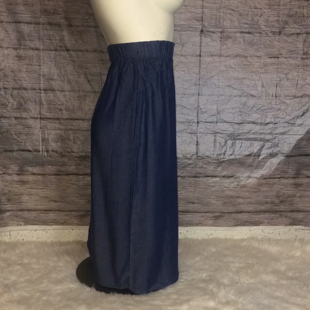 Faded Glory Soft Denim Skirt With Faux Buttons